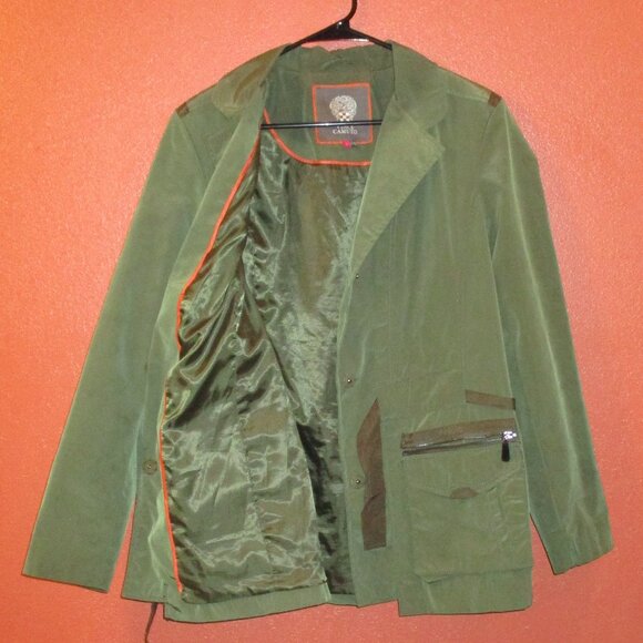 Vince Camuto Woman Large Military Green Full Zip Outdoors Long Sleeve Jacket - Picture 5 of 8